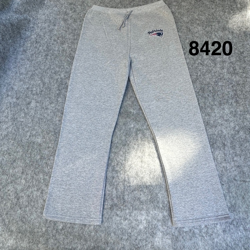 NFL For Her New England Patriots Heather Gray Sweatpants Medium Embroidered Logo